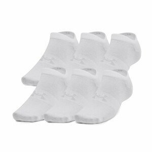 Unisex ponožky Under Armour Essential No Show 6 párů  White