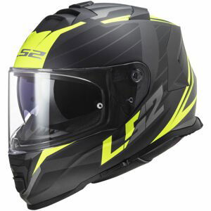 Moto helma LS2 FF800 Storm Nerve  Matt Black H-V Yellow  M (57-58)