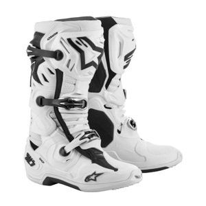 Moto boty Alpinestars Tech 10 Supervented perforované bílá 2022