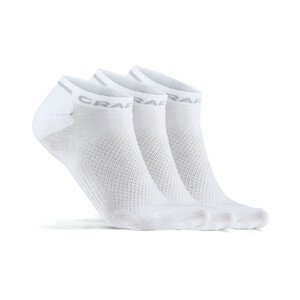 Kotníkové ponožky CRAFT CORE Dry Shaftless 3 páry  bílá  40-42
