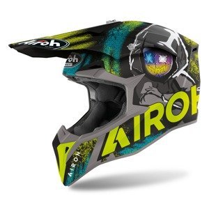 Moto přilba Airoh Wraap Alien žlutá matná 2022  XS (53-54)