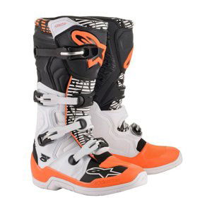Moto boty Alpinestars Tech 5 bílá/černá/oranžová fluo 2022  38