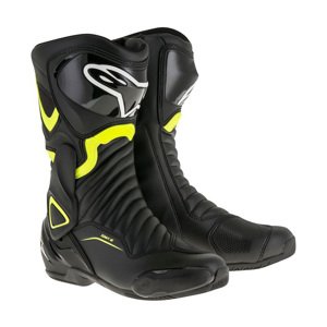 Dámské moto boty Alpinestars S-MX 6 černé/žluté fluo 2022  48