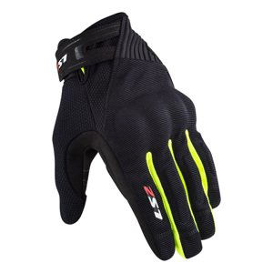 Pánské moto rukavice LS2 Dart 2 Black H-V Yellow  černá/fluo žlutá