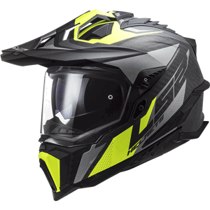 Enduro helma LS2 MX701 Explorer C Focus  Matt Titanium H-V Yellow