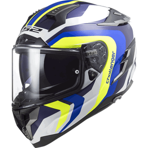 Moto přilba LS2 FF327 Challenger Galactic  Gloss White Yellow Blue