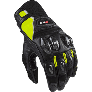 Pánské moto rukavice LS2 Spark 2 Black H-V  černá/fluo žlutá  M