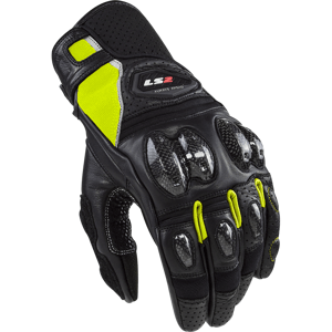 Pánské moto rukavice LS2 Spark 2 Black H-V  černá/fluo žlutá  XL