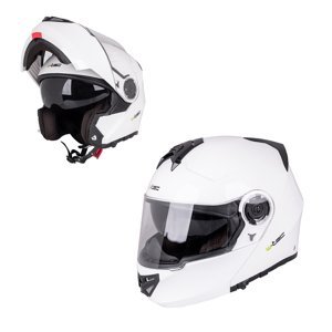Výklopná moto helma W-TEC Vexamo  bílá  L (59-60)
