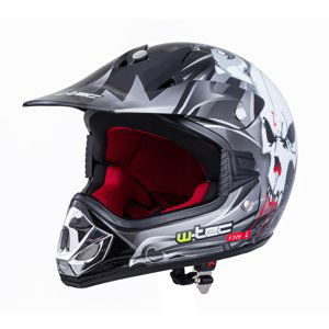 Dětská Moto Přilba W-Tec V310  Black Skull  Xl (55-56)