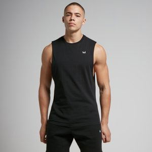 MP Pánský Rest Day Drop Armhole Top Bez Rukávů – Černý - XS