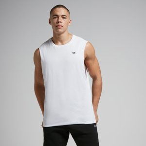 MP Pánský Rest Day Drop Armhole Top Bez Rukávů – Bílý - S