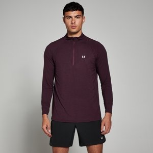 MP Pánský Performance 1/4 Zip – Vínový Melír - S