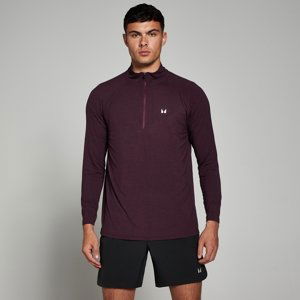 MP Pánský Performance 1/4 Zip – Vínový Melír - M