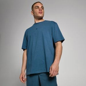 MP Pánské Tempo Oversized Washed Tričko – Seprané Námořnické Modré - L