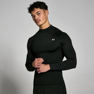 MP Pánské Training High Neck Baselayer Triko s Dlouhým Rukávem – Černé - XXL