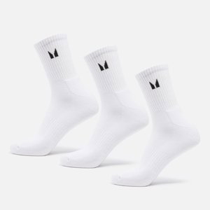 MP Dámské Essentials Crew Ponožky (3 pár) – bílá - UK 6-8
