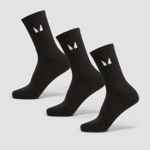 MP Unisex Ankle Socks (3 Pack) - Black - UK 6-8