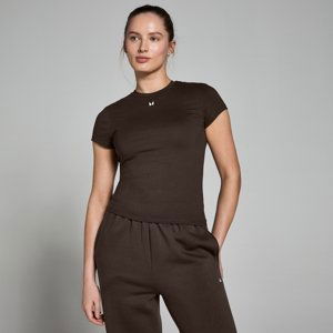 MP Dámské Basic Body Fit Tričko s Krátkým Rukávem – Kávové - XL