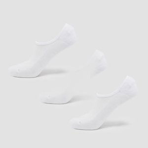 MP Unisex Invisible Socks (3 Pack) - White - UK 12-14