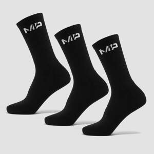MP Dámské Essentials Crew Ponožky (3 pár) – Černé - UK 2-5