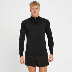 MP Pánský Tempo Seamless 1/4 Zip – Černý - XL