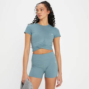 MP Dámský Power Crop Top s Krátkým Rukávem – Oblázkově Modrá - L