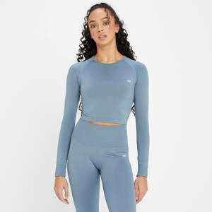 MP Dámský Shape Seamless Crop Top S Dlouhým Rukávem – Oblázkově Modrý - XXS