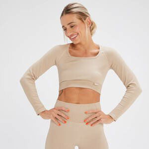 MP x Tatiana Seamless Long Sleeve Crop Top – Krémový - XL