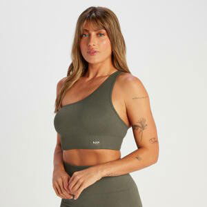 MP Women's Tempo Rib Seamless Asymetric Bra - Taupe Green - XL