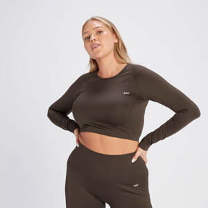 MP Women's Shape Seamless Long Sleeve Crop Top - Coffee - XS