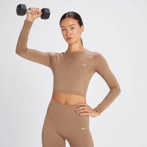 MP Women's Shape Seamless Long Sleeve Crop Top - Toffee - XL