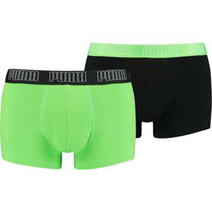 Boxerky Puma  Basic Trunk Boxer 2er Pack Grün Schwarz F030