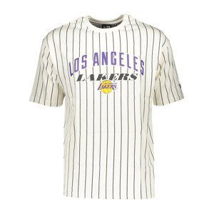 Triko New Era New Era LA Lakers Pinstripe Wordmark T-Shirt