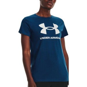 Triko Under Armour UA W SPORTSTYLE LOGO SS-BLU