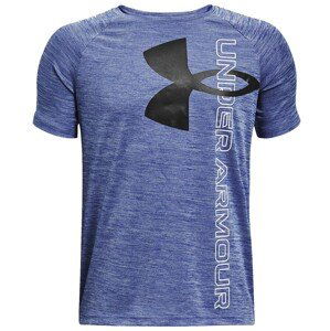 Triko Under Armour UA Tech Split Logo Hybrid SS-BLU