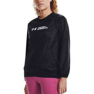 Mikina Under Armour UA Recover Woven Shine Crew-BLK