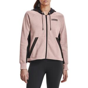 Mikina s kapucí Under Armour Rival + FZ Hoodie-PNK