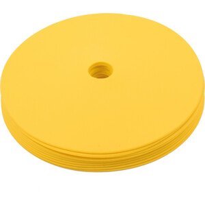 Tréninkové kužely Cawila Cawila Gummi Markierungsscheiben 10pcs Set, yellow