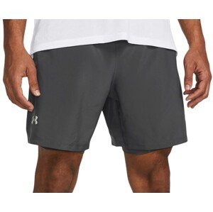 Šortky s podšívkou Under Armour UA LAUNCH 7'' 2-IN-1 SHORTS-GRY