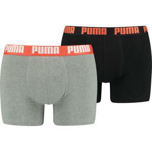 Šortky Puma  Basic Boxer 2er Pack Grau Schwarz F305