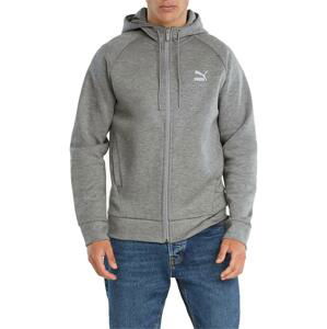 Mikina s kapucí Puma Classics Tech FZ Hoodie DK Medium Gray H