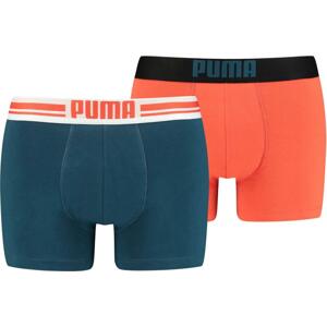 Boxerky Puma  Placed Logo Boxer 2er Pack Rot Blau F025