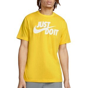 Triko Nike  Just Do It Swoosh T-Shirt Gelb Weiss F709