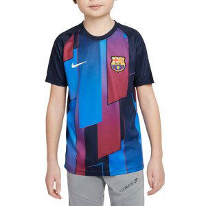Triko Nike FC Barcelona Big Kids Pre-Match Short-Sleeve Soccer Top