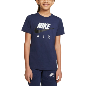 Triko Nike  Air T-Shirt Kids Blau Schwarz F411