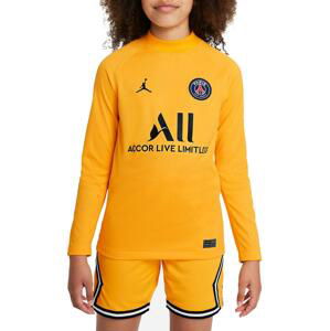 Dres s dlouhým rukávem Jordan Paris Saint-Germain 2021/22 Stadium Goalkeeper Home Big Kids Long-Sleeve Soccer Jersey