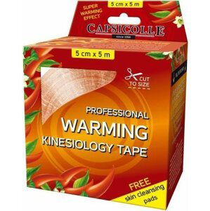 Tejpovací páska Capsicolle CAPSICOLLE professional warming kinesiology tape 5cmx5m 1ks