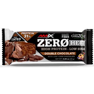 Proteinové tyčinky a sušenky Amix Amix Zero Hero 31% Protein Bar-65g-Double Chocolate