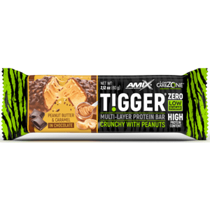 Proteinové tyčinky a sušenky Amix Amix TIGGER Zero bar-60g-Peanut Butter-Caramel